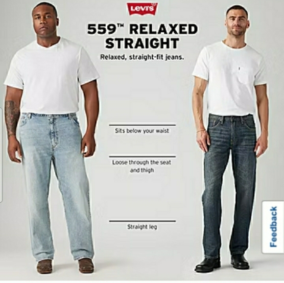 Levi's Mens 559 Relaxed Straight Fit Jeans - Picture 12 of 14